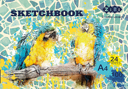 Скетчбук ZB.1466 А4 24 арк клеєний, білий блок 100 г/м2, ART Line (12)