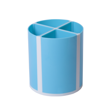 Стакан для письмового приладдя ZB.3003-14 ТВІСТЕР на 4 відділення, блакитний (12), фото 1