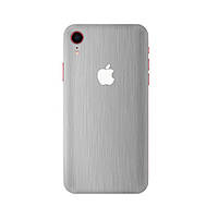 Виниловая наклейка для iPhone XR алюминий (шлифованный металл) InStick