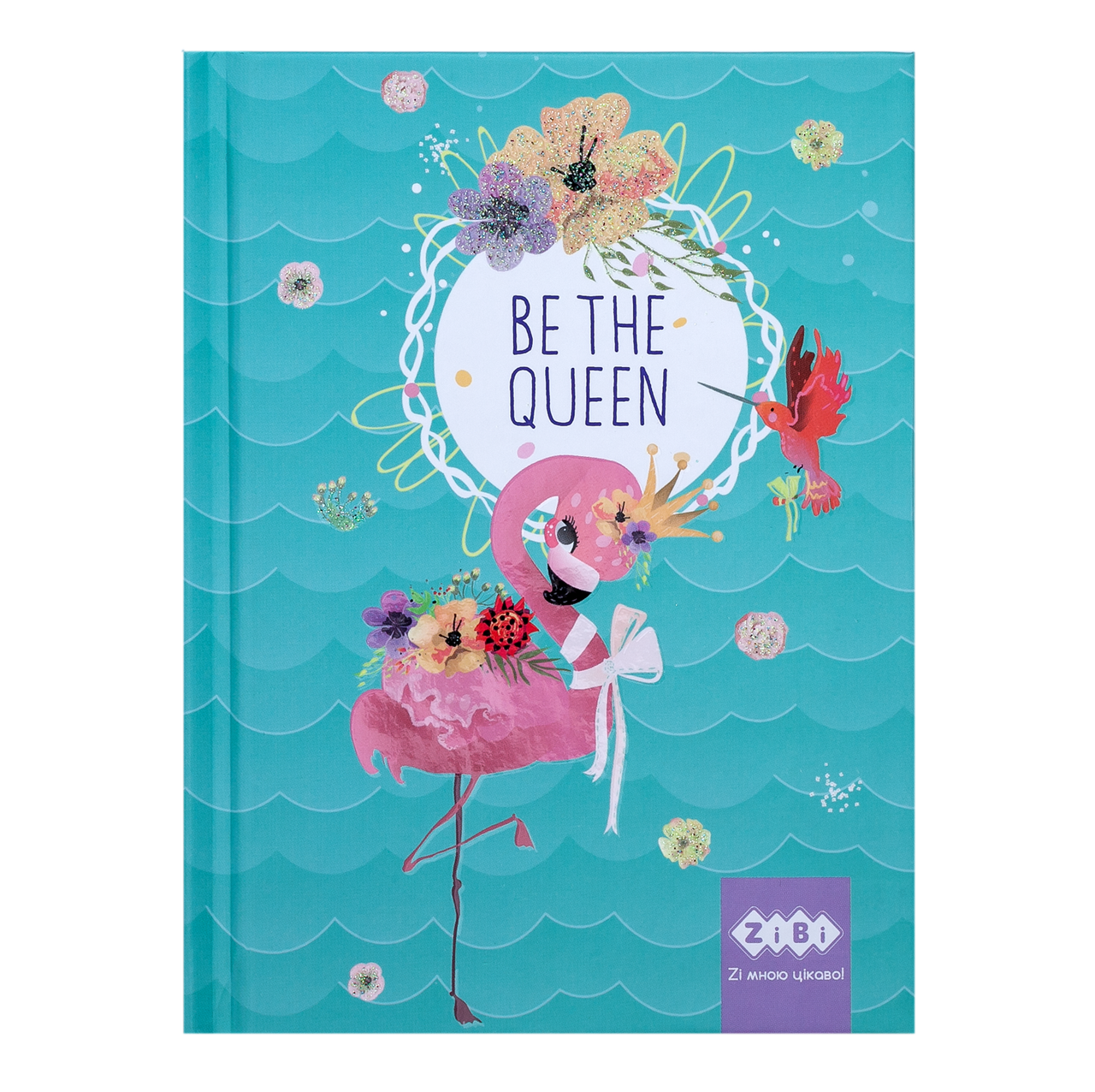 Блокнот А6 64арк ZB.12713-06, BE THE QUEEN клітинка,тверда обкладинк,мат.лам.+лак,гліт,бірюзовий(10)