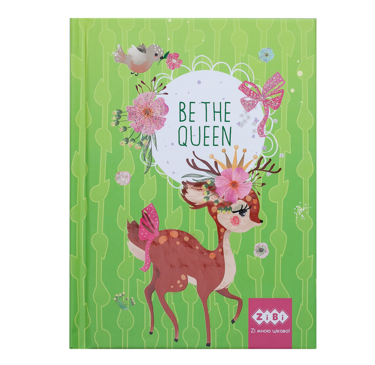 Блокнот А6 64арк ZB.12713-15, BE THE QUEEN клітинка,тверда обкладинк,мат.лам.+лак,гліт,салатовий(10)