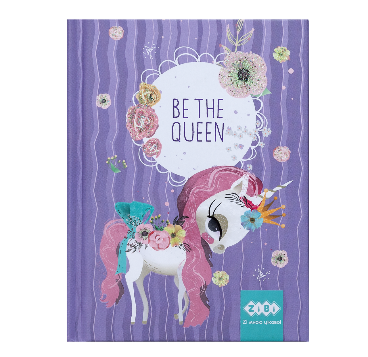 Блокнот А6 64арк ZB.12713-39, BE THE QUEEN клітинка,тверда обклад .,мат.лам.+лак,гліт,лавандовий(10)