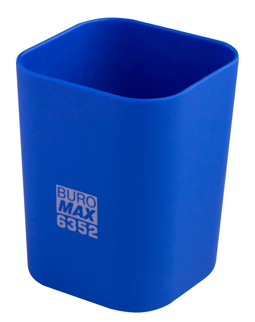 Стакан для канцелярського приладдя BM.6352-02 RUBBER TOUCH пластиковий синій (12), фото 1