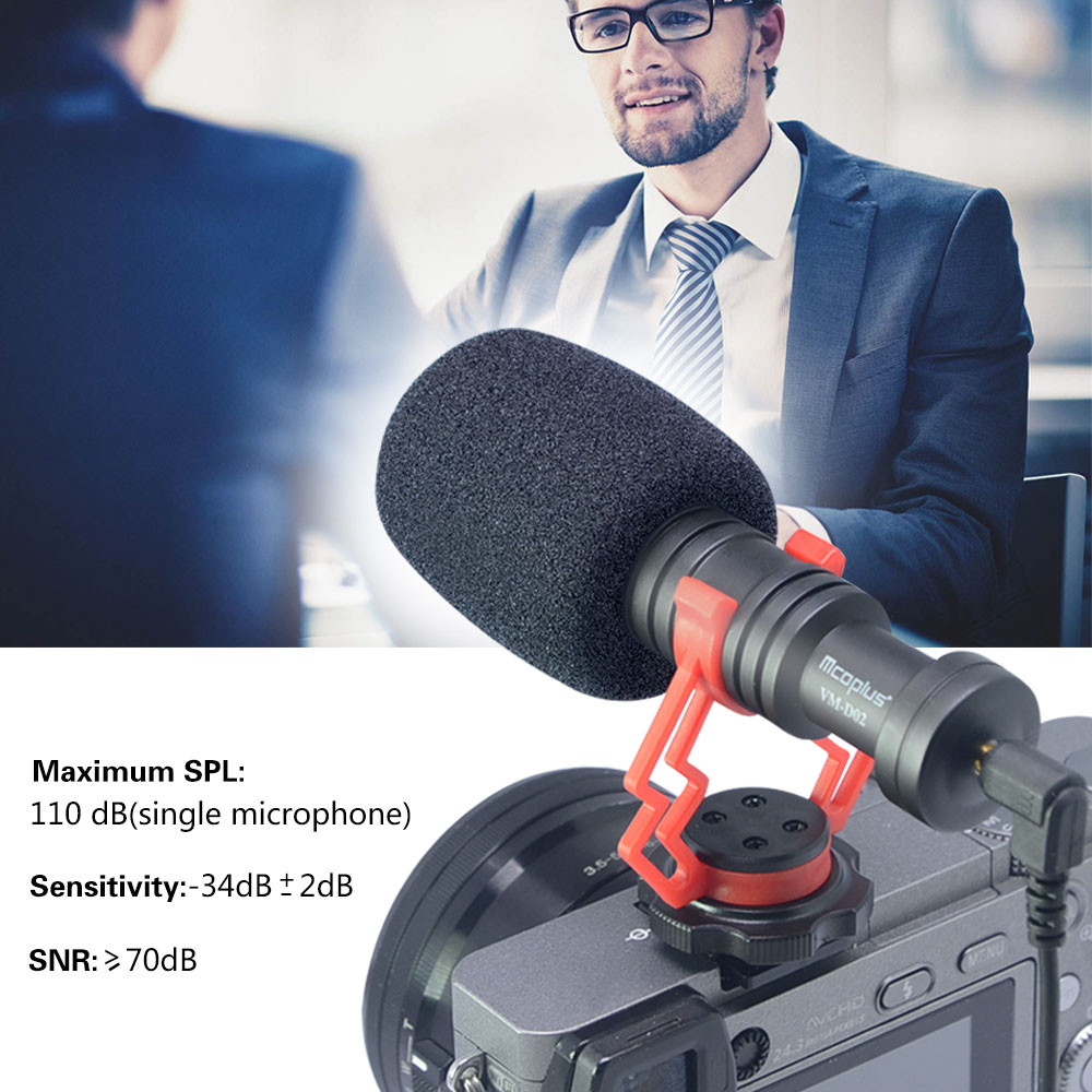 Направлений камерний мікрофон Mcoplus VM-D02 для фотоапарата (камери, смартфона)