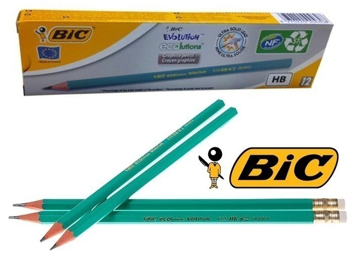 Олівець BIC Evolution bc8803112 650НВ без гумки пластикоий корпус зелений (12/1728)