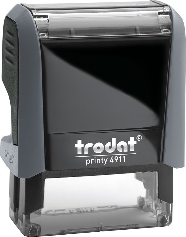 Оснастка для штампа пластикова 38х14мм TRODAT 4911 Р4 копія вірна сіра, фото 1