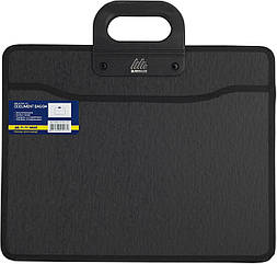 Портфель пластиковий 2 відділення В4 BM.3733-01 чорний тканева окантовка (1/12)