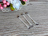 Тайські тичинки, темно-коричневі, дрібні на білій нитці, 23-25 ниток, 50 головок, фото 3