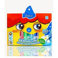 Фломастери 24кольори Jumbo Marco Super Washable 1632-24