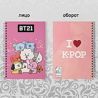 Скетчбук А5 48 л. 150 гр.м² K-Pop Group 017 bt21