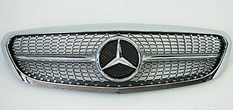 Решітка радіатора Mercedes W205 Elegance (14-18) стиль AMG Diamond (хром)