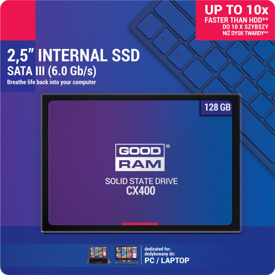 Накопичувач SSD 2.5" 128GB Goodram CX400 (SSDPR-CX400-128) (SATA III)