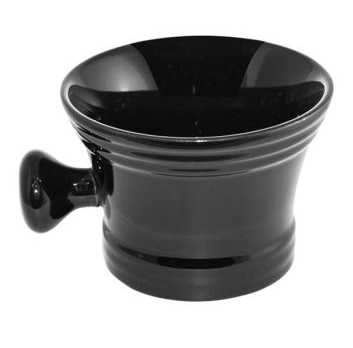 Чаша для піни чорна керамічна з ручкою Shaving Mug Barber Pro Black