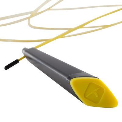 Скакалка жовта для крос-тренінгу та силової аеробіки. (2,8 м, регулюється, Система Підшипників)
