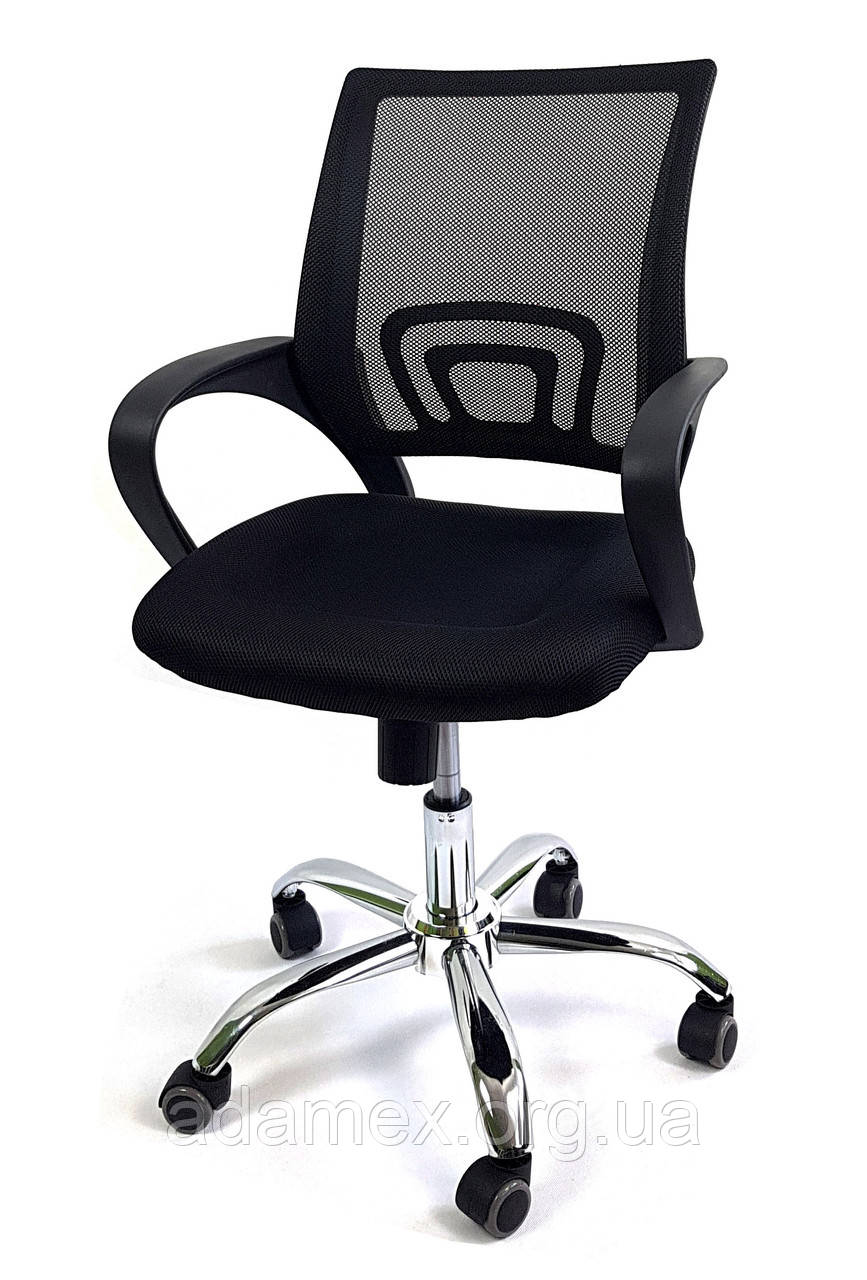 Крісло офісне чорне сітка Comfort C012