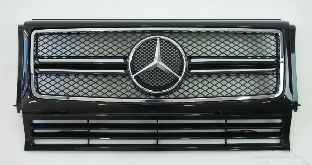 Решітка радіатора Mercedes G W463 стиль G63 AMG (чорна сітка)