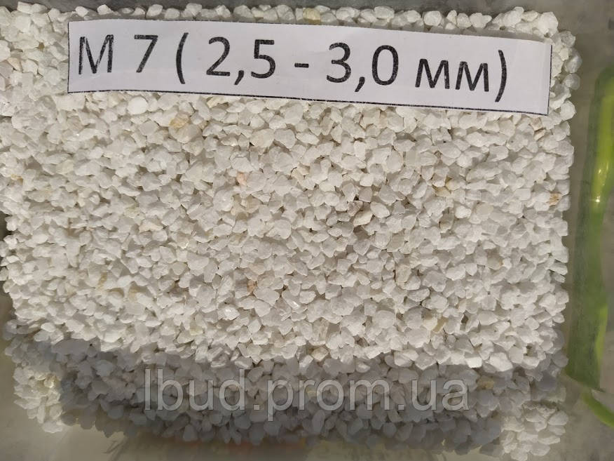 Мраморная крошка, М7 2.5 мм-3.0 мм, белая, Nigtas, Турция. - фото 1 - id-p265258633