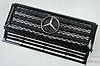 Решітка радіатора Mercedes W463 стиль G55 AMG (чорний глянець), фото 4