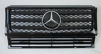 Решітка радіатора Mercedes W463 стиль G55 AMG (чорний глянець)