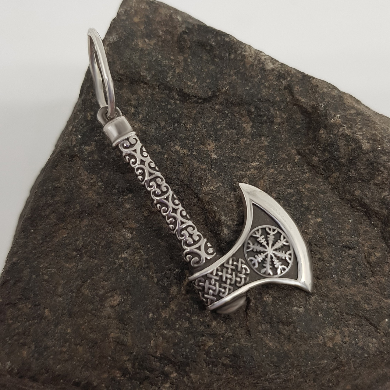 Сокира з Шоломом жаху, кулон, підвіс, оберіг, амулет