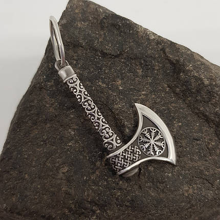 Сокира з Шоломом жаху, кулон, підвіс, оберіг, амулет, фото 1