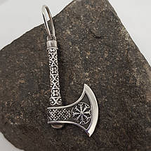 Сокира з Шоломом жаху, кулон, підвіс, оберіг, амулет, фото 5
