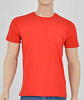 Однотонна футболка стрейч червоний