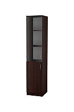 Шафа-пенал для книг та документів 2-х дверна (1 скляні дверцята) (40х40х188см)