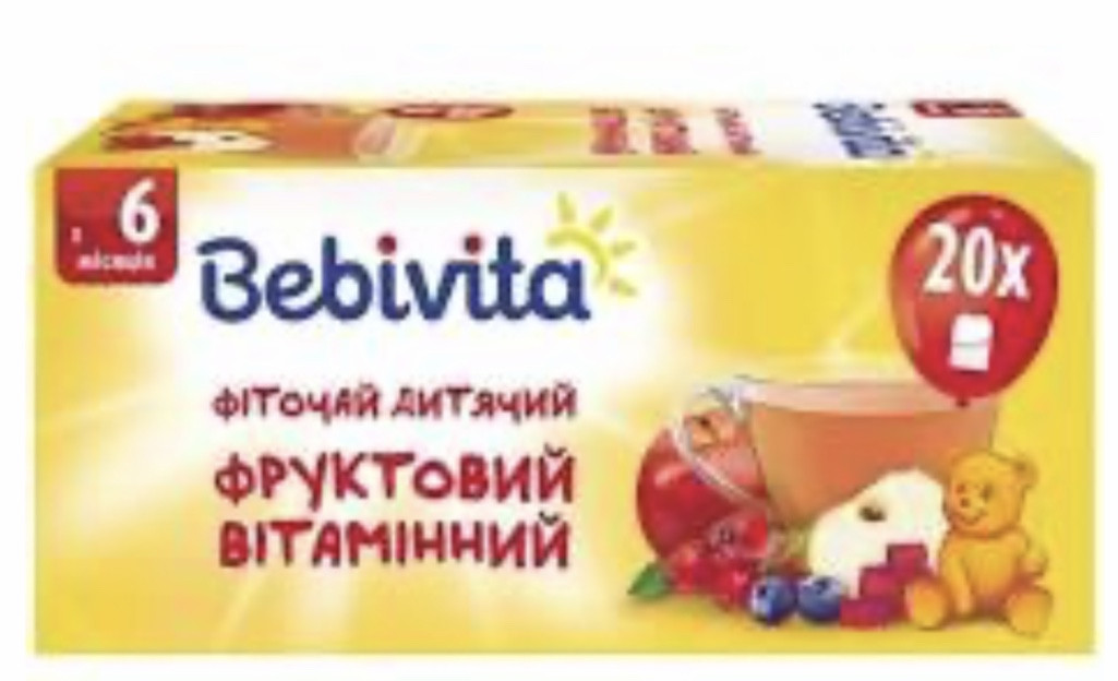 Фіточай Bebivita фруктовий вітамінний 30 гр.