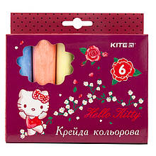 Крейда кольоровий Kite 6 кольорів товстий