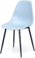 Стул Nik Metal-BK голубой 55, пластиковый стул на металлических ножках Eames