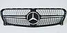 Решітка радіатора Mercedes GLA X156 (14-17) стиль AMG Diamond (чорний глянець + хром), фото 3