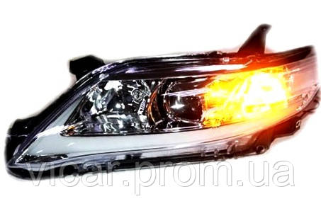 Передняя линзовая оптика (Lexus Design) Toyota Camry 40 (2010-12) рестайлинг - фото 6 - id-p1138828339