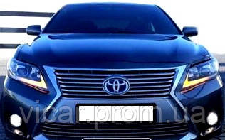 Передняя линзовая оптика (Lexus Design) Toyota Camry 40 (2010-12) рестайлинг - фото 2 - id-p1138828339