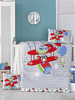 Детский комплект постельного белья LightHouse Премиум ранфорс Bebek Flying 100x150 (35097)