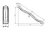 Гірка дитяча пластикова спуск 2,2 метра з металевою драбиною 1,2 м., фото 10
