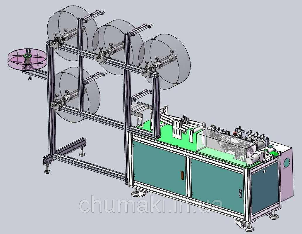 Вузол виробництва 3-х шарових масок
