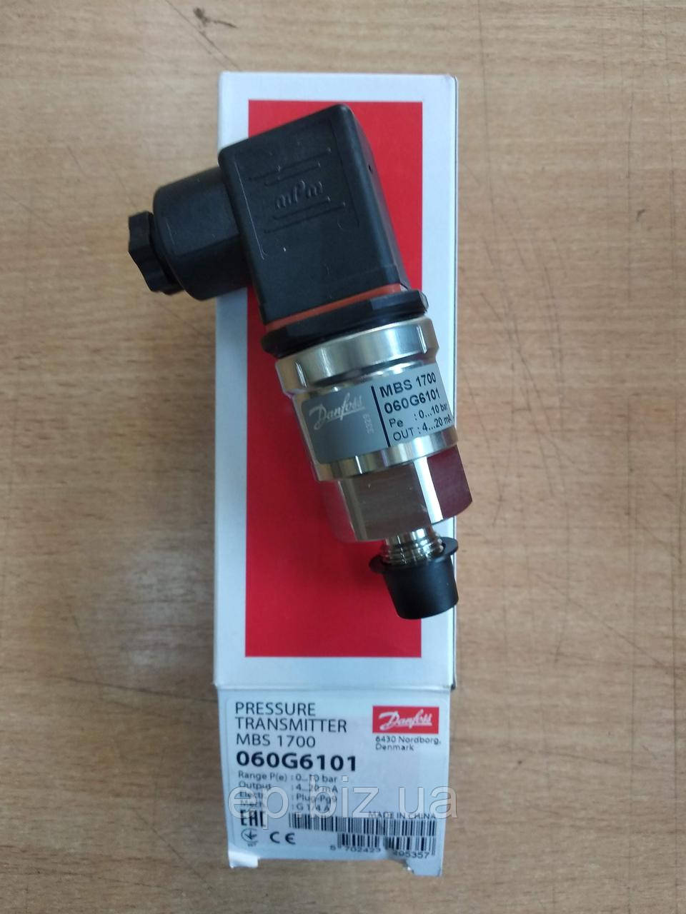 Датчик тиску Danfoss MBS1700 0-10 bar G1/4, фото 1