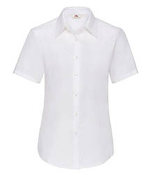 Жіноча сорочка з коротким рукавом OxFord Fruit of the Loom XS, 30 Білий