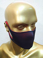 Маска NeoStripe неопренова багаторазова з оверложеними краями колір — чорно-червоний (NS100300BR)