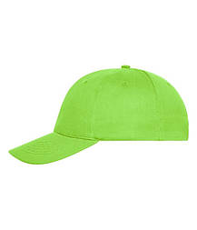 Кепка 6 панельна Myrtle Beach, бавовна MLIM Зелений Лайм