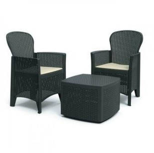 Комплект пластикових меблів Tree Set антрацит