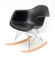 Кресло качалка Leon Rack Eames RAR черный 04, Charles Eames Rocker Shell