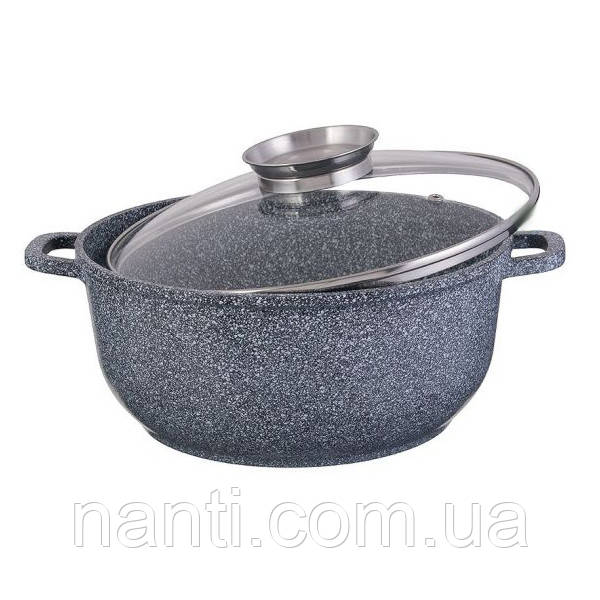 Кастрюля со стеклянной крышкой Edenberg 5,6 л. EB-3979, фото 1