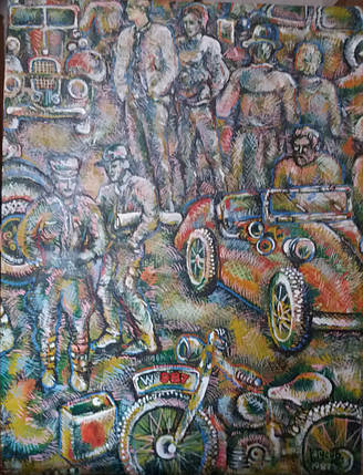 Картина Свято художник В. Тусов 1987 рік андеграунд, фото 1
