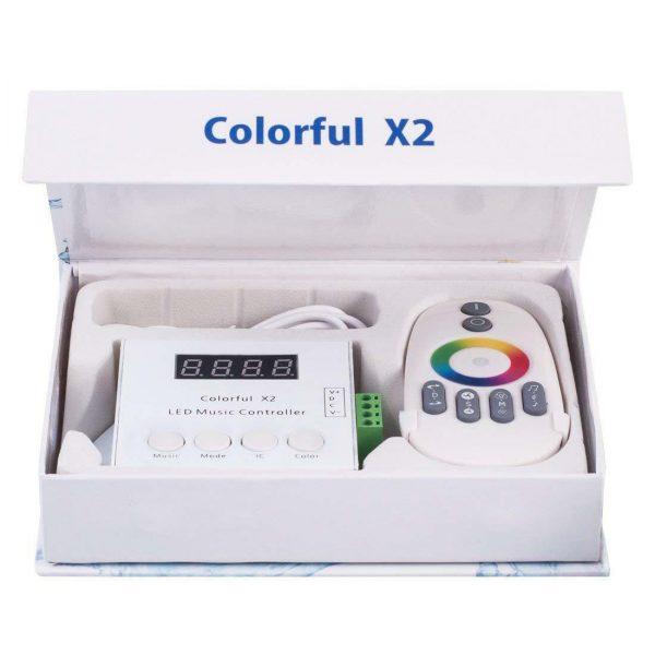 Светомузыкальный контроллер с радиопультом Colorful X2 WS2811, WS2812, WS2813 RGB 5-24В - фото 8 - id-p1149801462