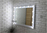 Зеркало с подсветкой Вуди 14 ламп Ш100хВ80 см, для дома, салона красоты, магазина