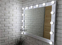 Дзеркало з підсвіткою Вуді 14 ламп Ш100хВ80 см, для дому, салону краси, магазину, фото 2