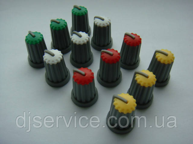 Ручка потенціометра 18.8x13.5x9.8mm (кольорова) для пультів, фото 1