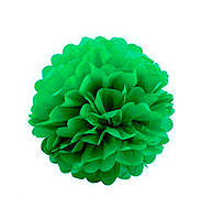 Помпон из бумаги тишью, цвет зеленый, d-25 см